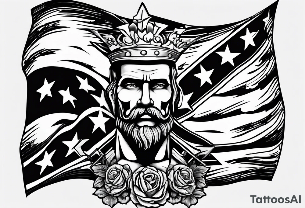 rebel flag tattoo idea