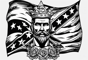 rebel flag tattoo idea