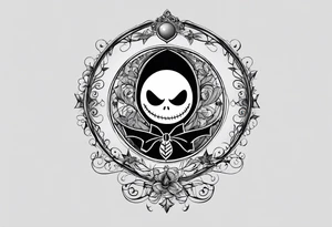 jack skellington minimalist tattoo tattoo idea