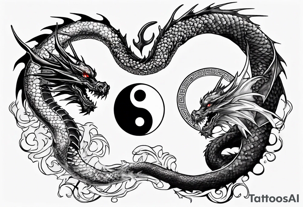 Dragon Yin Yang tattoo idea