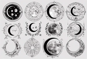 moon phases tattoo idea