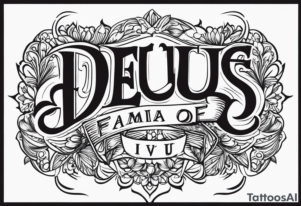 Deus e família acima de tudo tattoo idea