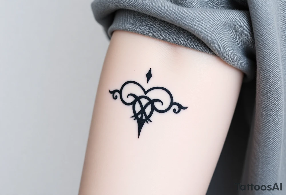 A powerful Viking love rune carved into an ancient stone tattoo idea