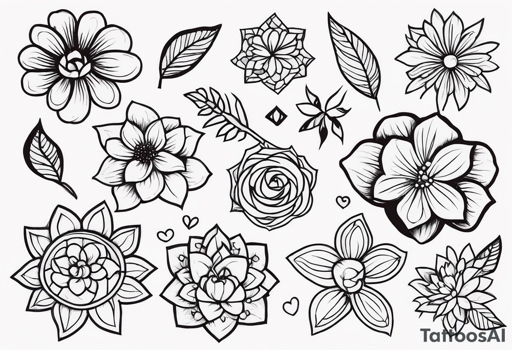 Dlowers tattoo idea