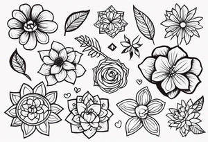 Dlowers tattoo idea