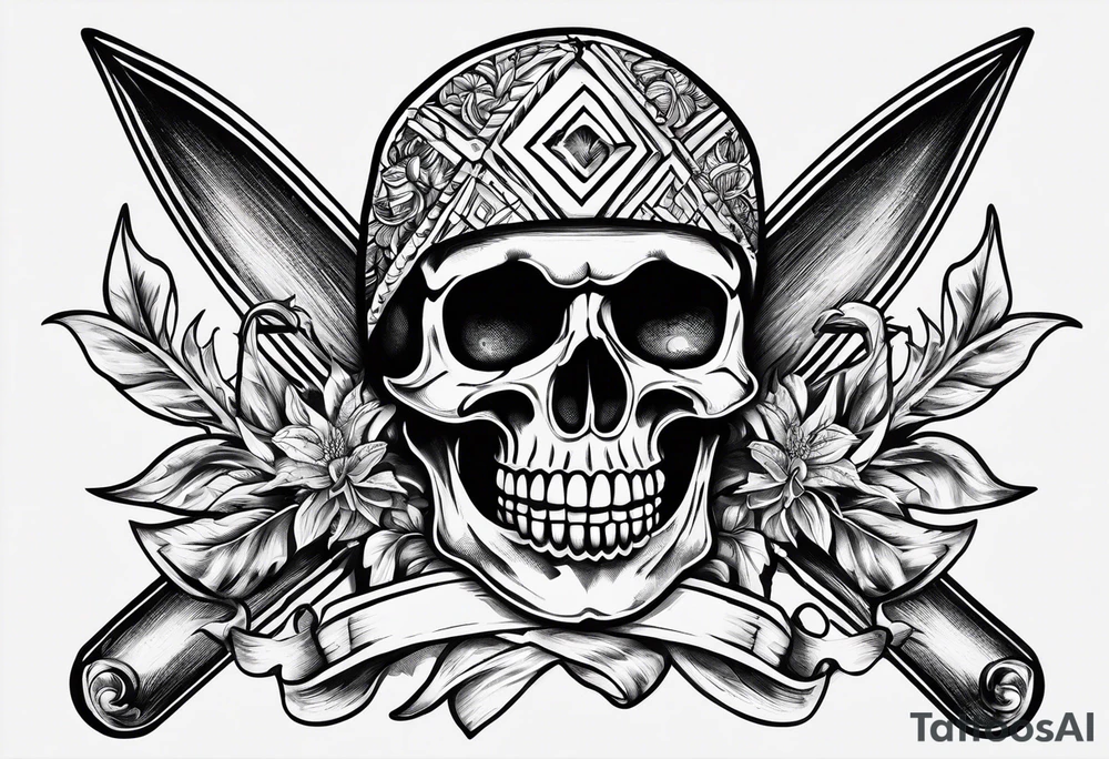 a chilli pepper and a skull and crossbones tattoo idea