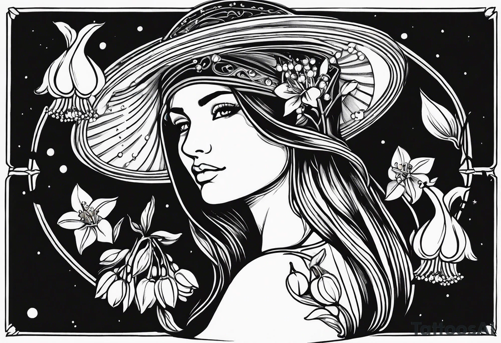 Lilly of the valley and Saturn tattoo idea