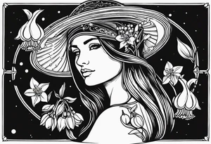 Lilly of the valley and Saturn tattoo idea