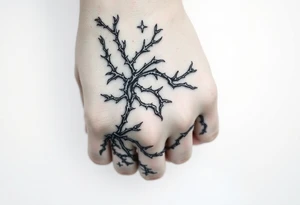 Vines with thorns that wrap all around my wrist and hand tattoo idea