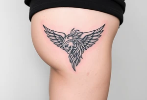 thigh tattoo for a girl that likes fine line greek art tattoo idea