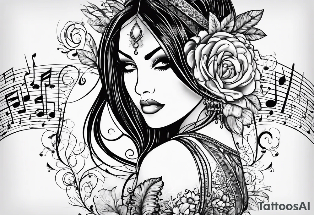sheet music tattoo idea