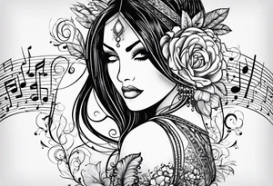 sheet music tattoo idea