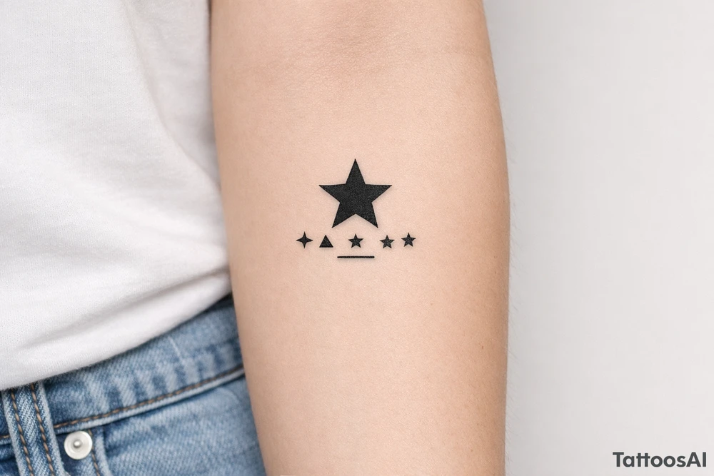 blackstar symbol tattoo tattoo idea