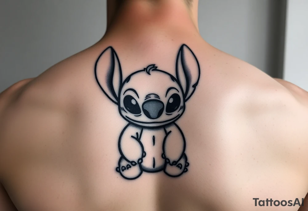 Stitch tattoo from lilo and stitch on arm make it a stencil tattoo idea