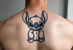 Stitch tattoo from lilo and stitch on arm make it a stencil tattoo idea