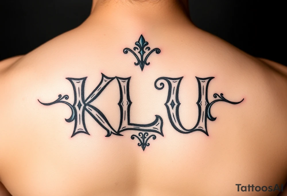 Disney inspired initials KLU for friends tattoo idea