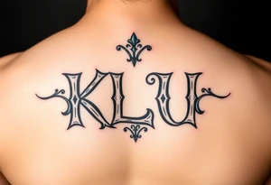 Disney inspired initials KLU for friends tattoo idea