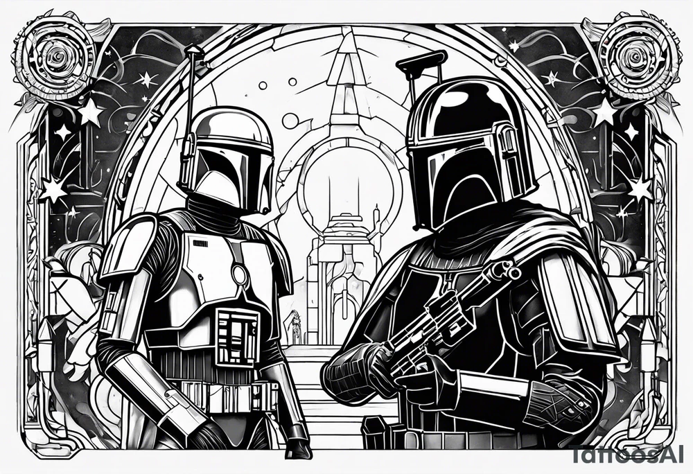 Love, Death & Robots, star wars, mandalorian tattoo idea