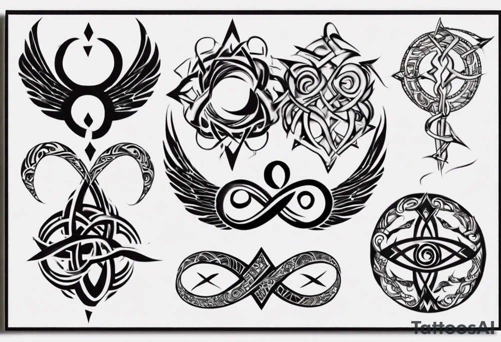 infinite symbol sexy drawing unisex tattoo idea