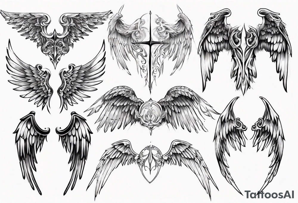 angel wings tattoo idea
