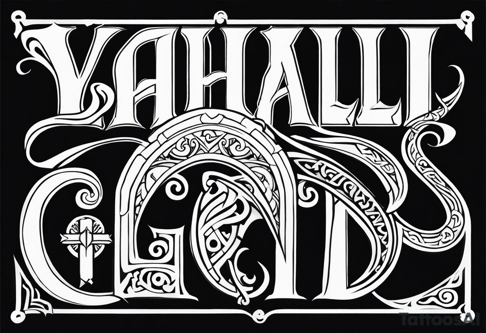 Valhalla viking gods tattoo idea