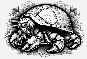hermit crab wearing a storm trooper helmet tattoo idea