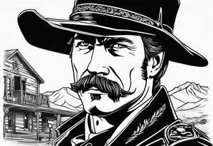 Wyatt Earp western style tattoo tattoo idea
