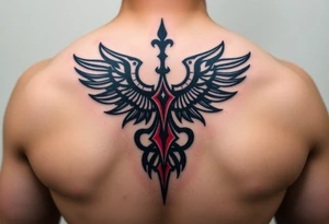 representing equilibrium or balance. color could be black and red or only black tattoo idea