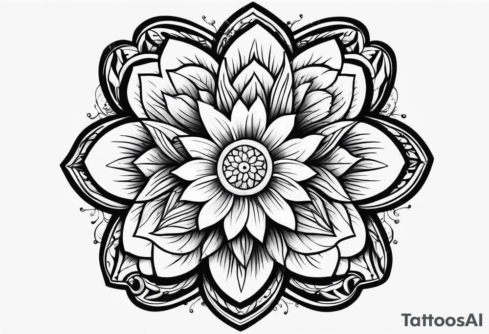 Puerto Rican flag flower tattoo idea