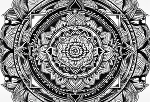 simple
masculine mandala round tattoo idea