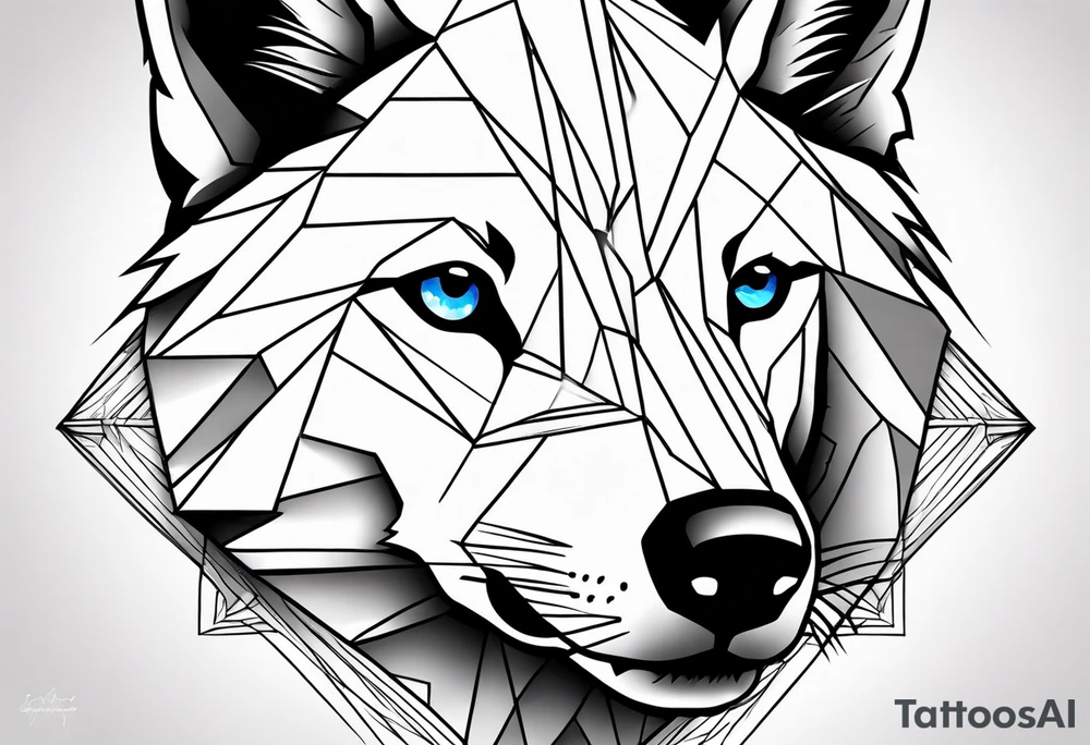 Mountains, wolf eyes underneath tattoo idea
