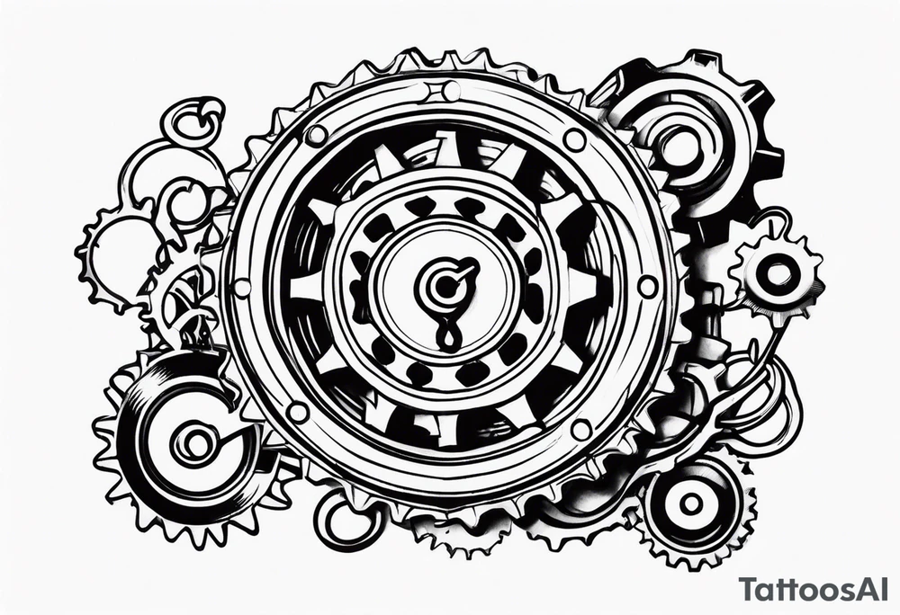 bicycle gear and chain as watch around wrist tattoo idea bicycle gear and chain as watch around wrist tattoo idea