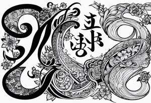 Las letras J B tattoo idea