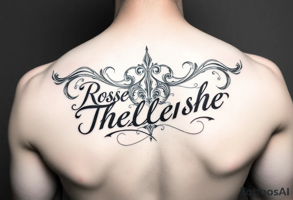Combine the names rosela dashi and thellenze for a tattoo tattoo idea