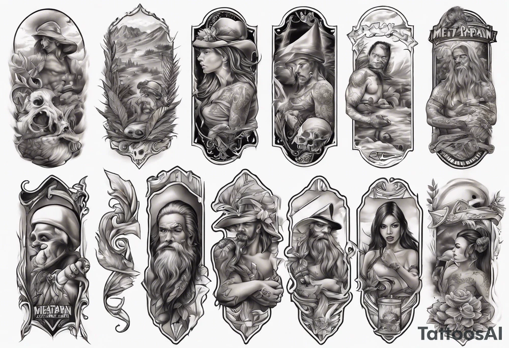 Metapan, Santa Ana El Salvador theme half sleeve forearm tattoo idea