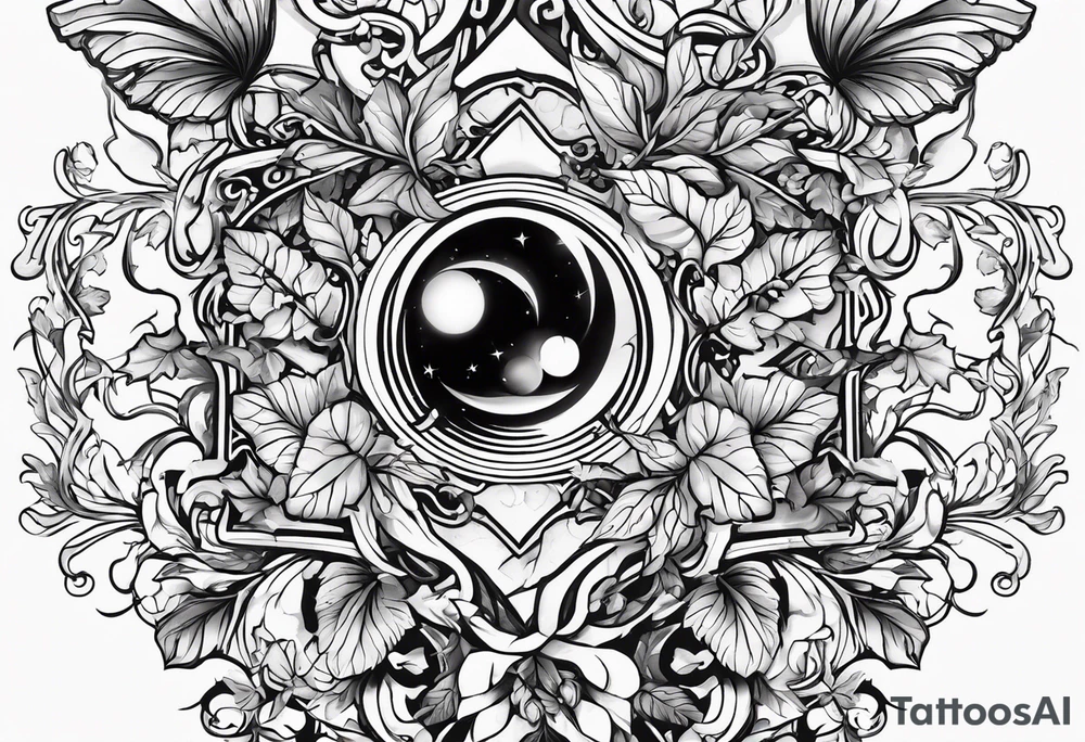 31.8742° N, 91.1366° W with ivy vines tattoo idea