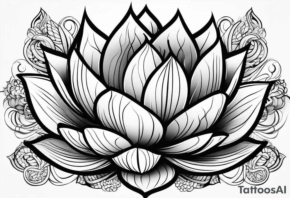 Lotus flower tattoo idea