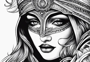 Themis eyes covered tattoo idea
