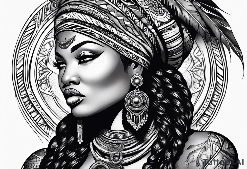 Mami wata african tattoo idea