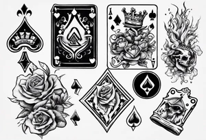 royal flush tattoo idea