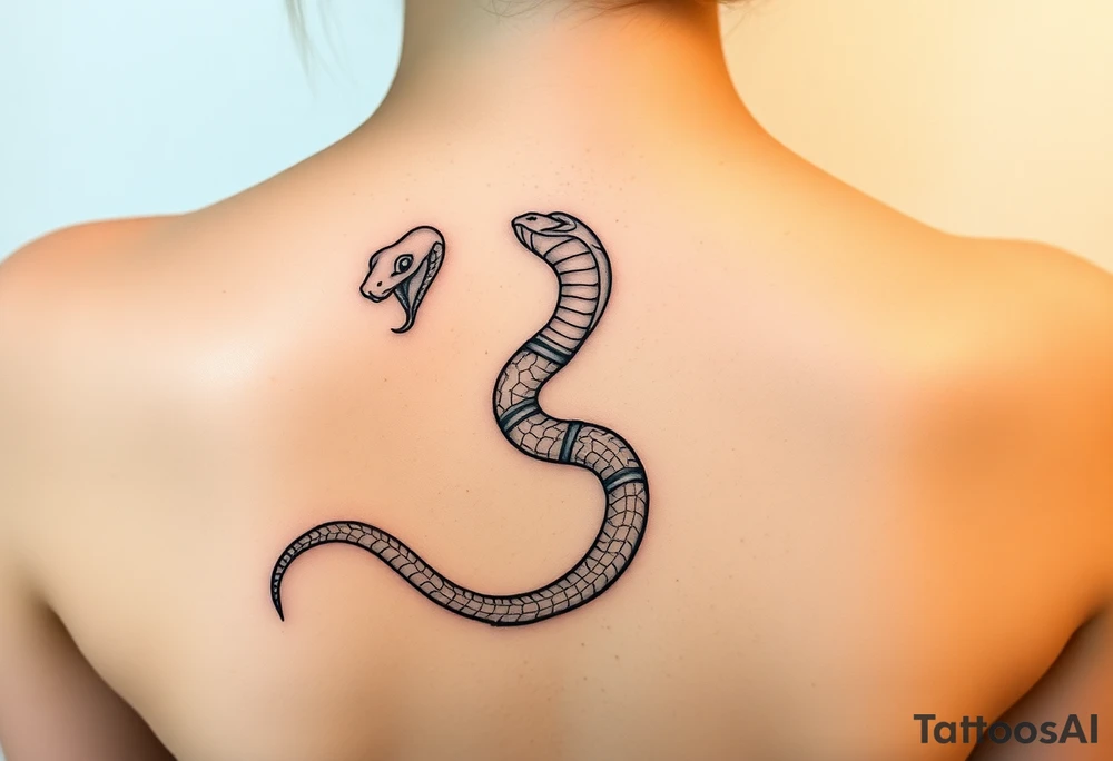 Snake drawing shedding skin tattoo idea