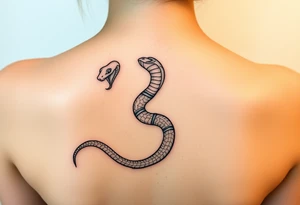 Snake drawing shedding skin tattoo idea