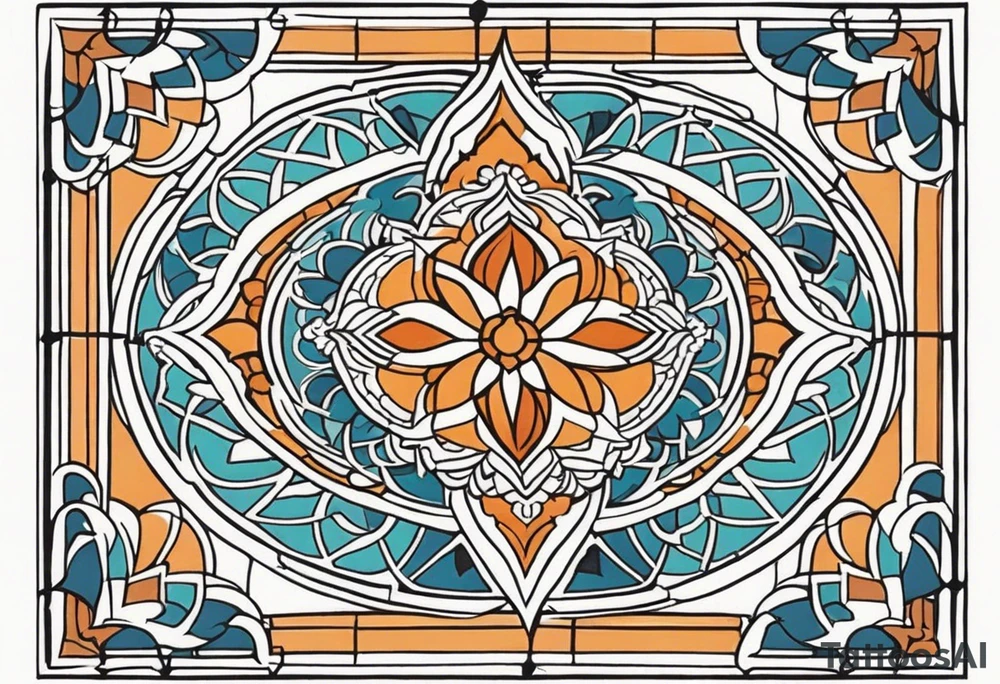 moroccan tiles tattoo idea