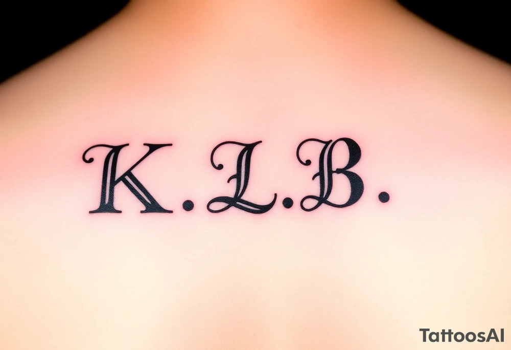 K.L.B tattoo idea