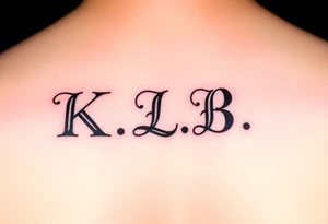 K.L.B tattoo idea