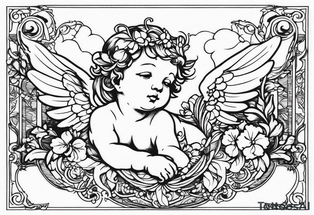 Cherub art tattoo idea