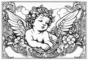 Cherub art tattoo idea