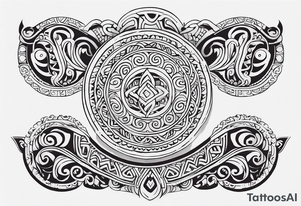 Maori back and neck tattoo design tattoo idea