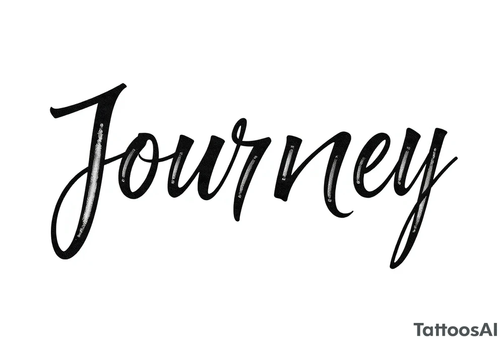 Journey script tattoo idea