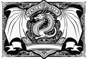 Valhalla sheild dragon tattoo idea
